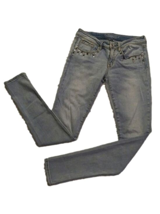Bullhead Denim - Bullhead Black Skinniest Light Wash Mid Rise Five Pocket Skinny Leg Denim Jean